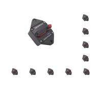 Geardeangloow Lot de 10 porte-fusibles pour disjoncteur avec bouton de réinitialisation manuelle pour amplificateur audio de voiture 50 A