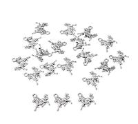 Geardeangloow Lot de 20 breloques en argent antique en forme d'animal pour bricolage bijoux trouver un cheval