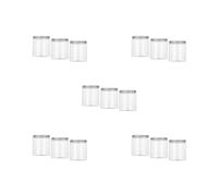 Geardeangloow Lot de 5 boîtes de rangement vides transparentes en plastique PET avec couvercle à visser 500 ml