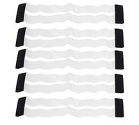 Geardeangloow Lot de 5 extensions de soutien-gorge invisibles transparentes pour femme, 3 crochets, couleur chair, Noir , 8