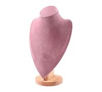 Geardeangloow Présentoir à colliers - Buste - Présentoir pour bijoux - Organisateur de rangement - L - Rose