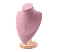 Geardeangloow Présentoir à colliers - Buste - Présentoir pour bijoux - Organisateur de rangement - M - Rose
