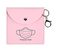 Geardeangloow Sac pour masque avec fermoir mousqueton étanche Noir 12 x 12 x 2 cm, Rose, 12 x 12 x 2 cm, 12x12x2 cm