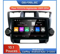 Gearelec Autoradio 10 Pouces Android pour TOYOTA Highlander 2009-2014 avec Carplay Andriod Auto GPS Navigation BT RDS WiF【2+32GO】