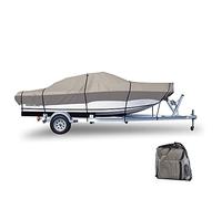 GEARFLAG Housse de Bateau 600D, Anti-UV, imperméable, qualité Marine, pour runabouts à Coque en V, Bateaux de pêche, Sangles réglables renforcées, 4,9-5,7 m de Long, Largeur des poutres 248,9 cm