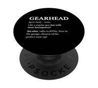 Gearhead Definition Funny Car Enthusiast Manuel Driver PopSockets PopGrip Adhésif
