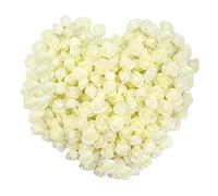 Gearific 200 Pcs Mini Têtes De Fleurs Artificielles Rose, Mousse Rose Artificielle pour DIY Artisanat Fête De Mariage Saint Valentin Festival Décoration De La Maison (Blanche)