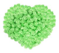 Gearific Lot de 200 mini roses artificielles en mousse pour loisirs créatifs, fête de mariage, Saint-Valentin, festival, décoration d'intérieur (vert)