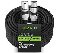 GearIT Câble de microphone XLR vers XLR (300 m, 1 pièce) XLR mâle vers femelle Câble microphone 3 broches Câble XLR équilibré blindé pour mixeur de micro, studio d'enregistrement, 30 m, 1 lot de 1