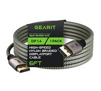 GearIT Câble DisplayPort vers DisplayPort 1.4 (8K @ 60 Hz, 4K @ 144 Hz, 2K @ 165 Hz), 2 m, 1 lot