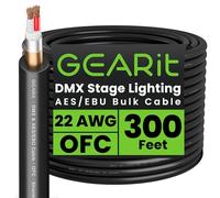 GearIT Câble DMX Lighting 2 conducteurs et AES/EBU (pour DMX 3 broches) 91,4 m