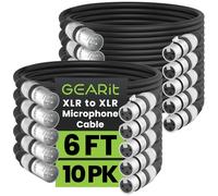 GearIT Câble patch XLR Noir