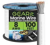 GEARit Fil électrique primaire marin de calibre 8, 8 AWG (30,5 m) en cuivre étamé de qualité marine sans oxygène pour bateau, automobile, camping-car, remorque