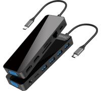 Gearlab GLB235470 station d'accueil pour ordinateur portable & réplicateur de port Noir (GLB235470)