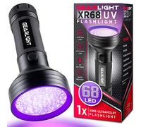 GearLight Lampe de poche UV à lumière noire de 68 LED Détecteur d'urine pour chien/chat, scorpion, punaise de lit, durcissement de la résine, élimination des taches de chien et éliminateur d'odeurs de
