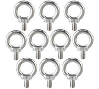 Gearmax 10 Pièces M8 Boulons à œil en 304 Acier Inoxydable Vis à Filetage Mâle Anneau de Levage de Poids Marin Boulons et Divers Équipements