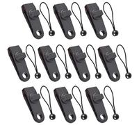 GEARMAX 10 Sets Clip de Bâche Multifonctions Pinces pour Tente Pince pour Bâche avec Cordon Élastique Noir pour Bâches Auvents Camping Caravane Couvertures