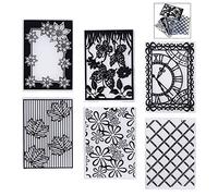Gearmax 6 Pièces Classeur de Gaufrage, 6 Motifs Différents Embossing Folder Embassage Scrapbook DIY Carte Bricolage Loisir Créatif
