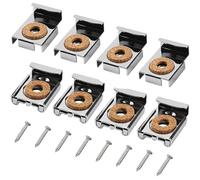 Gearmax 8 Pièces Support Mural Miroir de Fixation Clips de Miroir à Ressort en Métal Fixation Miroir Mural avec Bouchons et vis pour Accrocher