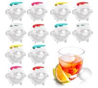 GEARMAX Lot de 12 Bacs à Glaçons Moule à Glaçons avec Couvercle Sans BPA Bac a Glacon Whisky Reutilisable pour Whisky Cocktails Boissons