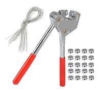 Gearmax Pince à Plomber Set avec 20 Plombs et 20 Fils à Plomb, Poignée en Plastique Rouge