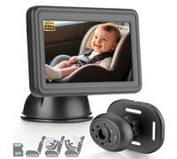 GEARMONSTER Caméra de Voiture pour Bébé HD 1080P, Caméra de Siège Arrière de 4,3'' avec Moniteur, Carte TF de 64GB, USB Plug-and-Play, Caméra de Rétroviseur de Voiture avec Vision Nocturne, Affichage