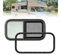 GEARMONSTER Fenêtre latérale de caravane noire 600 x 300 mm