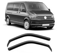 GEARMONSTER Lot de 2 déflecteurs d'air et de pluie compatibles avec VW T5 T6 Noir