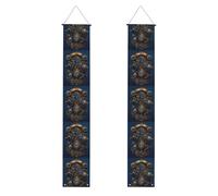 Gears Clock Bannière décorative en bronze avec impression siècle pour porte de félicitations pour intérieur et extérieur Installation facile