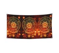 Gears Clock Bannière imprimée en bronze sur une face pour anniversaire, mariage, vacances