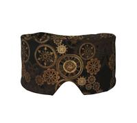 Gears Clock Masque cache-oreilles et yeux avec imprimé Bronze Century - Bandeau de yoga réglable pour voyage, garde au chaud et confortable