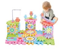 Gears Toys For Kids - Blocs éducatifs tournants | Ensemble de puzzle d'apprentissage imbriqué - Bâtiment motorisé à monter soi-même, activité STEM, cadeau d'anniversaire, science, développement du cer