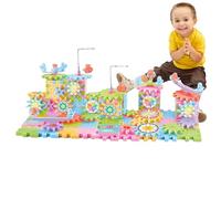 Gears Toys For Kids - Blocs éducatifs tournants | Ensemble de puzzle d'apprentissage imbriqué - Bâtiment motorisé à monter soi-même, activité STEM, cadeau d'anniversaire, science, développement du cer