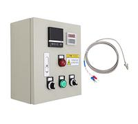 Gearwell Boîtier de contrôle de température, contrôleur de thermostat à affichage numérique, boîtier de contrôle 0-400 ℃ avec thermocouple, unité de régulation de température