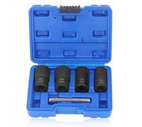 Gearwell - ensemble d'extracteurs d'écrous, 5 pièces, Kit d'extraction de boulons à douille torsadée pour écrous de roue arrondis dénudés, douilles de retrait de fixation