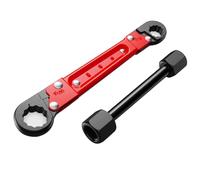 Gearwell Jeu de clés d'arrêt d'angle, clé de plomberie à mâchoire réglable à double action, clé de valve d'arrêt pour conduites d'alimentation de robinet sous l'évier, acier