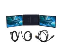 Gearwell Moniteur d'ordinateur Portable, Prolongation d'écran IPS FHD 1200p de 14,1 Pouces avec Support Pliable, Moniteur Portable à Triple Affichage pour Gagner 13 à 17,3 Pouces