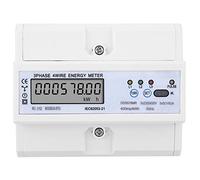 Gearwell Power Metter, 3 phases 4 Wire Din Rail Energy Metter, Electronic WattMeter, Backlight Display, pour une surveillance industrielle, commerciale, électrique, gestion de