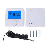 Gearwell Thermostat de chauffage, contrôleur de température LCD numérique, thermostat sans fil RF pour système de chauffage électrique, unité de contrôle de température ambiante