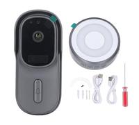 Gearwell Video Door Bell, 1080p Wireless Doorbell Camera with Pir Motion Detection and Dual Way Interphone, WiFi Smart Door Camera, IR Night Vision Security Door