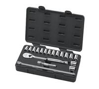 GearWrench 80708 Ensemble d'Outils de Mécanique Métrique Standard 1/2" Entraînement 6 Points, 18 Pièces