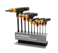 GearWrench 83523 Ensemble De Clés Hexagonales À Poignée En T Avec Embouts Sphériques, Système De Mesure Impérial SAE, 10 Pièces