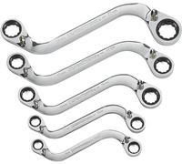 GearWrench 85299 Ensemble de Clés à Double Boîte Réversibles en Forme de S à Cliquet 12 Pt., 5 Pièces