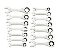 GEARWRENCH Lot de 14 clés à cliquet mixtes 90 dents 12 points, SAE et métriques | 3/8" à 3/4" et 10 mm à 18 mm | 86859
