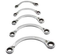GearWrench Lot de 5 clés à cliquet réversibles demi-lune 12 pt, métriques - 9850