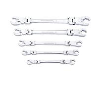 GEARWRENCH Lot de 5 clés à écrou évasé à tête flexible et cliquet, SAE - 89100