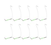 Geavonyg 10 Pièces en Acier Inoxydable Simple Lame Balance Crochet Diviseur Pêche Balance Connecteur Mangeoire Manchon Tube 15/20/30/40 Cm Lueur Système De Leader De Pêche