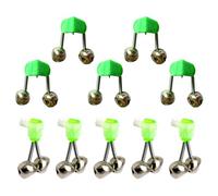 Geavonyg 10pcs Bells À Pêche Cloches Bords De Tige Double Alarme pour Les Cloches Pêche