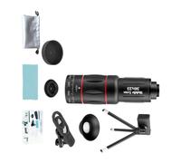 Geavonyg 18X/28X/36X/64X Téléobjectif Type Pince Télescope Téléphone Loupe en Aluminium Photographie Lentille De Téléphone en Alliage D'aluminium