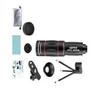 Geavonyg 18X/28X/36X/64X Téléobjectif Type Pince Télescope Téléphone Loupe en Aluminium Photographie Lentille De Téléphone en Alliage D'aluminium